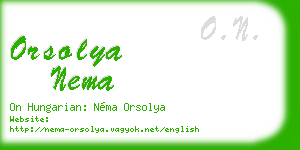 orsolya nema business card